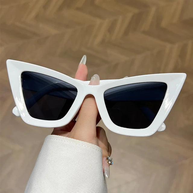 New Design Fashion Big Frames Cat Eye Sunglasses Women Trend Luxury Brand Shades Female Eyewear