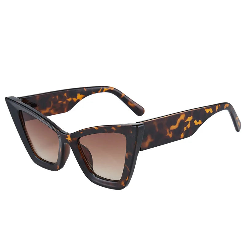 New Design Fashion Big Frames Cat Eye Sunglasses Women Trend Luxury Brand Shades Female Eyewear