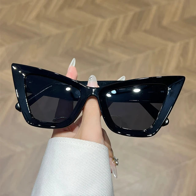 New Design Fashion Big Frames Cat Eye Sunglasses Women Trend Luxury Brand Shades Female Eyewear