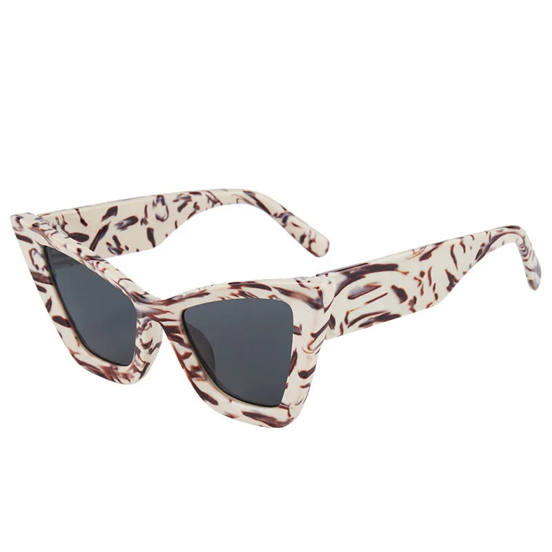 New Design Fashion Big Frames Cat Eye Sunglasses Women Trend Luxury Brand Shades Female Eyewear