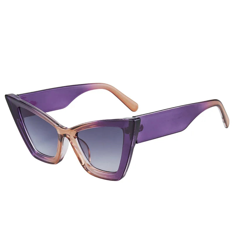 New Design Fashion Big Frames Cat Eye Sunglasses Women Trend Luxury Brand Shades Female Eyewear